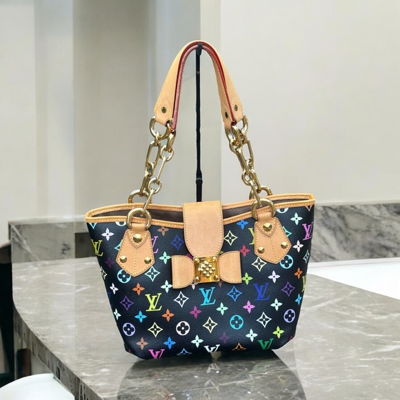 Louis Vuitton Black Multicolor Annie MM - Picture 1 of 16
